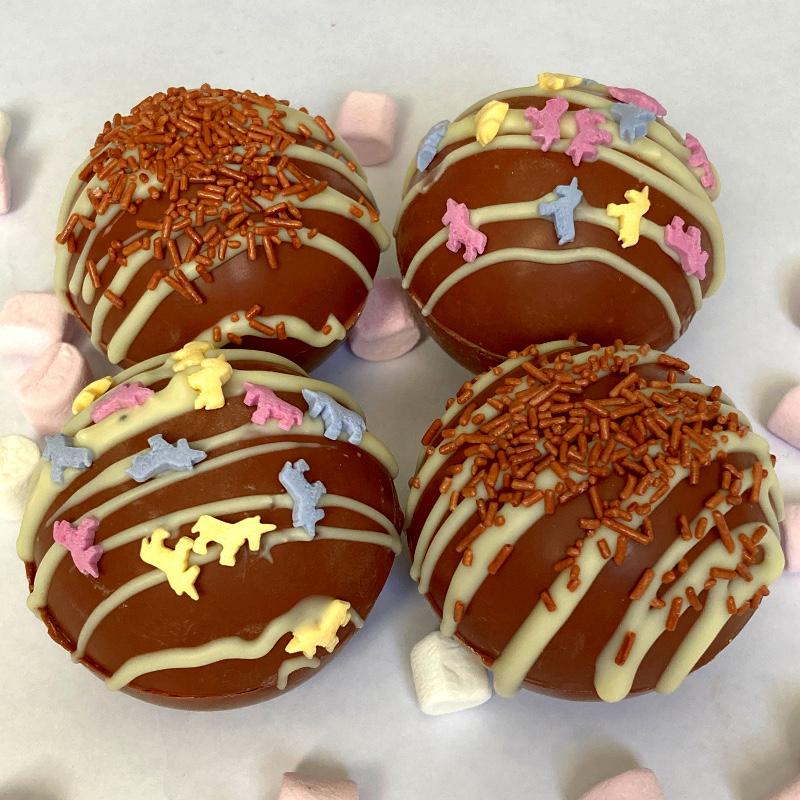 Set of 4 Milk Chocolate Bombes - Chocolate Bombes, Gift Sets,Milk Chocolate