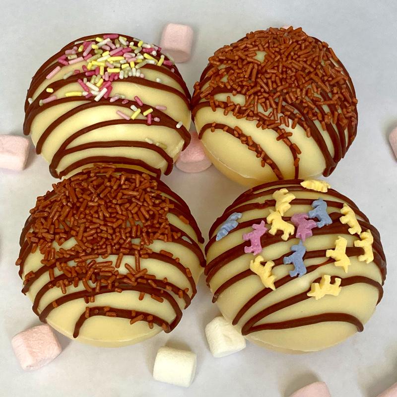 Set of 4 White Chocolate Bombes - Chocolate Bombes, Gift Sets, White Chocolate