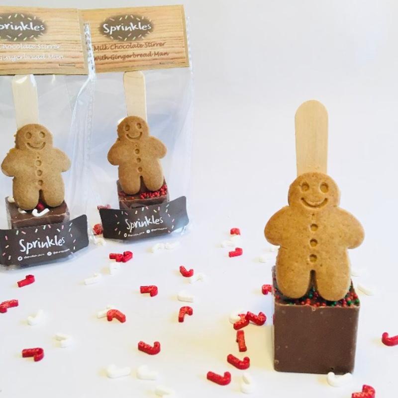 Gingerbread Man Stirrer - Stirrers,Milk Chocolate