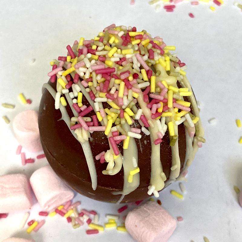 Milk Chocolate Bombe with Multi Coloured Sprinkles - Chocolate Bombes,Milk Chocolate