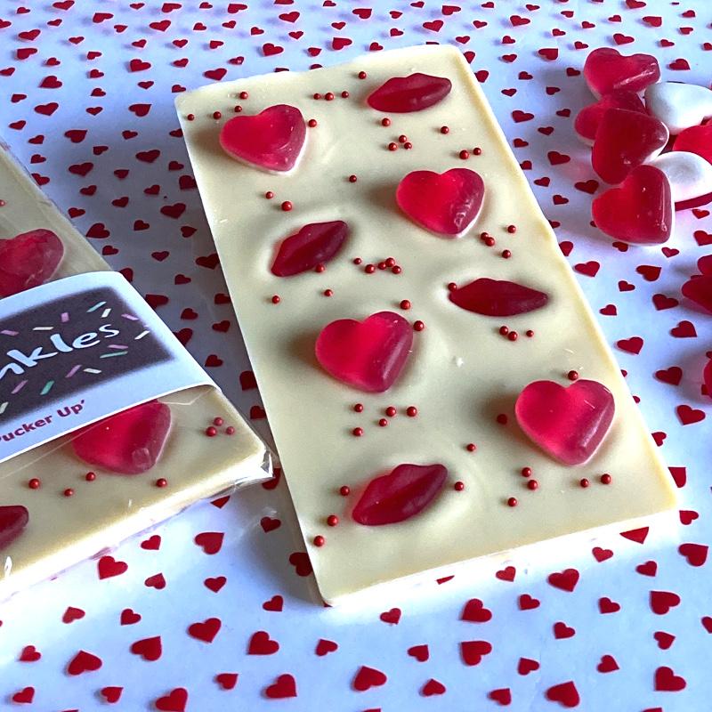 Pucker Up White Chocolate Bar - Chocolate Bars, White Chocolate