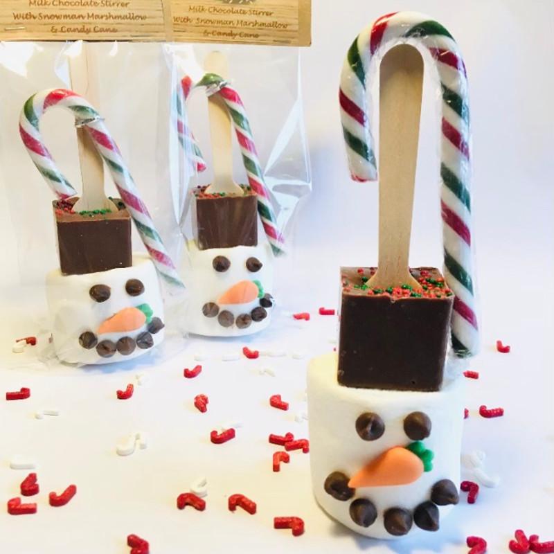 Snowman Marshmallow Stirrer - Marshmallows,Stirrers